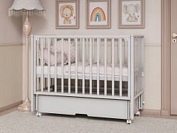 Детская кровать 120*60 "Incanto HOLLIE" м/универс. с ящиком, серый