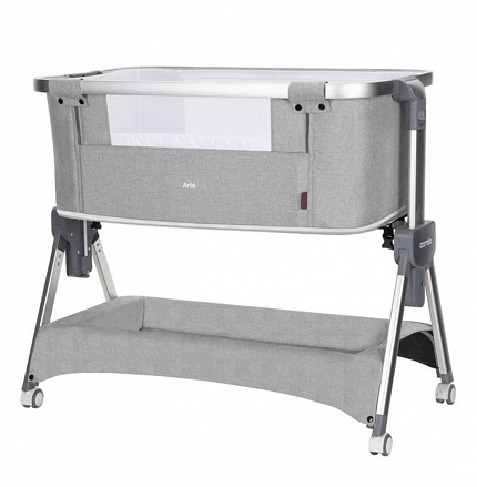 Приставная кроватка Aria 3в1 CRL-16401, (84.5см*46.5) Silver Grey