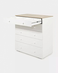 Комод RANT "LEVI" 80 см, 5 ящика, Cloud White