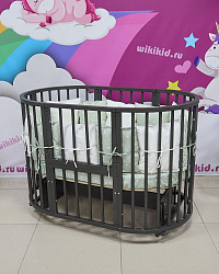 Детская кровать "POLLY" 9в1 с маятником, мунгрей