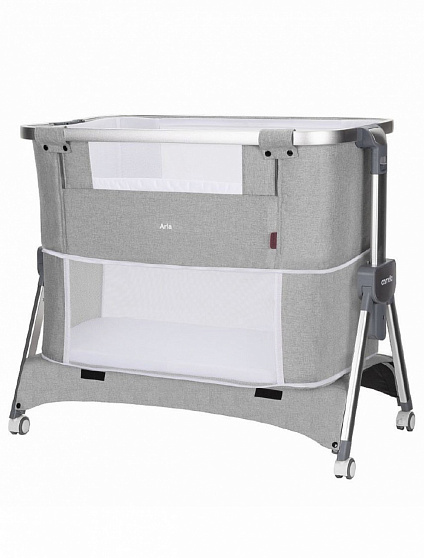 Приставная кроватка Aria 3в1 CRL-16401, (84.5см*46.5) Silver Grey
