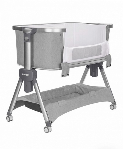 Приставная кроватка Aria 3в1 CRL-16401, (84.5см*46.5) Silver Grey
