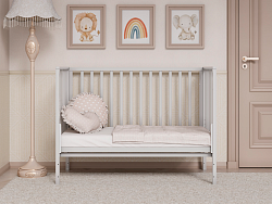 Детская кровать 120*60 "Incanto HOLLIE" м/универс. с ящиком, серый