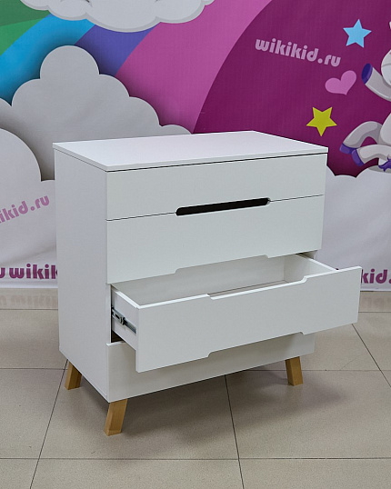 Комод RANT "INDY PRO" 80 см, 4 ящика, Cloud White