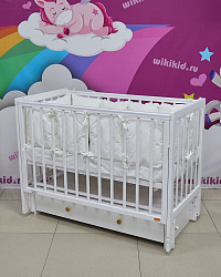 Детская кровать 120*60 "INDY BOX", маятник/ящик, RANT, Cloud White