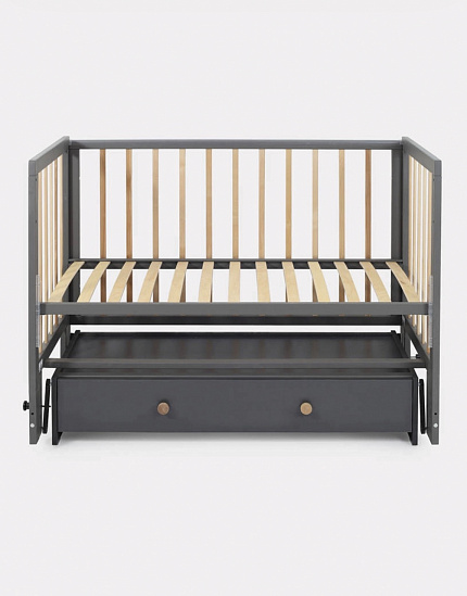 Детская кровать 120*60 "INDY BOX", маятник/ящик, RANT, Moon Grey