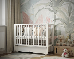 Детская кровать 120*60 "Incanto HOLLIE" м/универс. с ящиком, белый