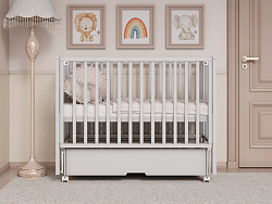 Детская кровать 120*60 "Incanto HOLLIE" м/универс. с ящиком, серый