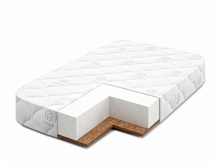 Матрас "Premium Sleep" 58 Овал (холлоф.,чехол жаккард Aloe Vera 1ст кокос) 120х60