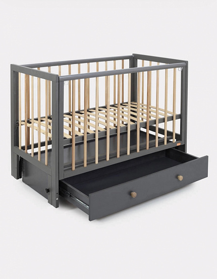 Детская кровать 120*60 "INDY BOX", маятник/ящик, RANT, Moon Grey