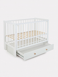 Детская кровать 120*60 "INDY BOX", маятник/ящик, RANT, Cloud White