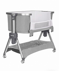 Приставная кроватка Aria 3в1 CRL-16401, (84.5см*46.5) Silver Grey