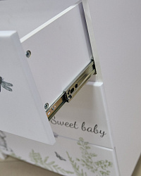 Комод Sweet Baby Arte, белый/зайц