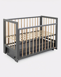 Детская кровать 120*60 "INDY BOX", маятник/ящик, RANT, Moon Grey